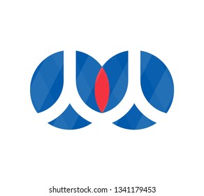 Renren. Icon of eye symbol with shadow. Vector illustration