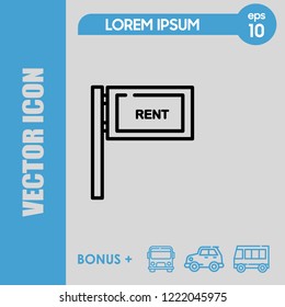 rent advertising icon vector