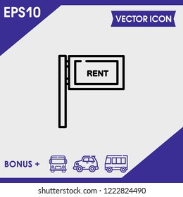 rent advertising icon vector