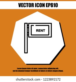 rent advertising icon vector