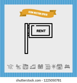 rent advertising icon vector