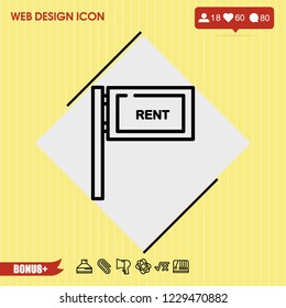 rent advertising icon vector
