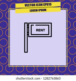 rent advertising icon vector