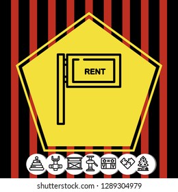 rent advertising icon vector