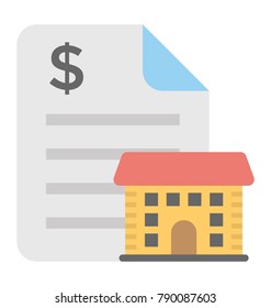 
Rent Agreement Flat Colored Icon
