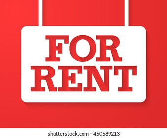 For Rent Banner. Vector illustration.