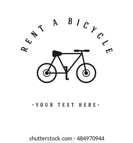 Rent a bicycle concept. Flat bicycle icon. vector illustration. eps 10.