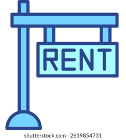 For Rent blue outline Icon