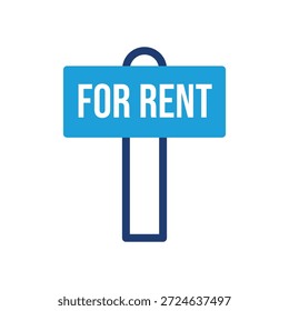 for rent board colored icon vector design good for web or mobile app