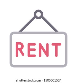 rent board colour line vector icon