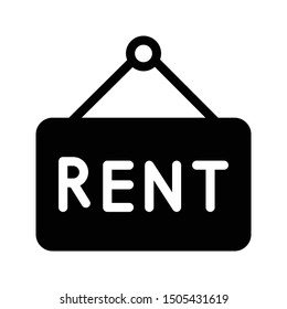 rent board glyph flat vector icon