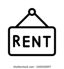 rent board thin line vetor icon