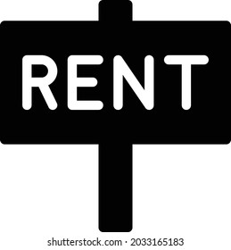 rent board vector glyph flat icon