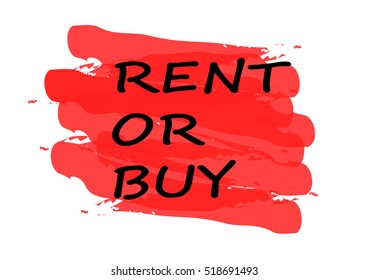 rent or buy vector card