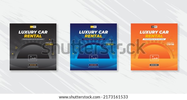 Rent\
a car banner for  social media post template\
design
