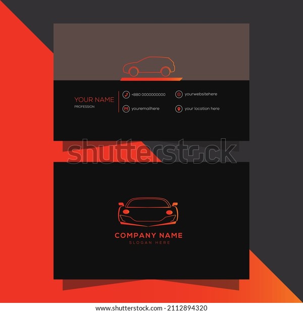 Rent a car business\
card design template
