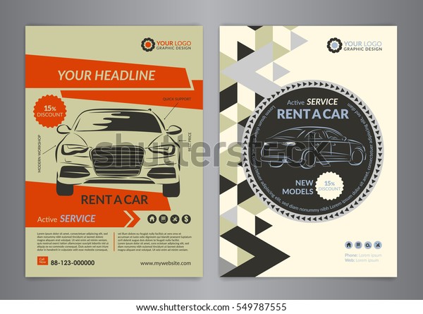 Rent a car business\
flyer template. Auto service Brochure templates, automobile\
magazine cover, size A4, abstract triangle Modern Backgrounds.\
Vector illustration.