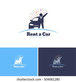 Rent a Car Center Vector Icons, Logos, Sign, Symbol Template Set