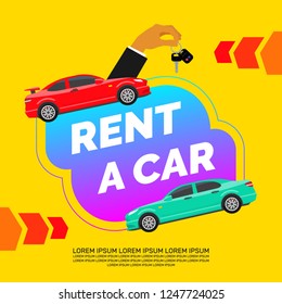 rent a car creative modern banner design