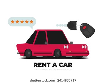 Rent a car design over background, vector illustration