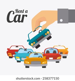 Rent a car design over white background, vector illustration.