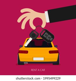 Rent a car design, vector illustration