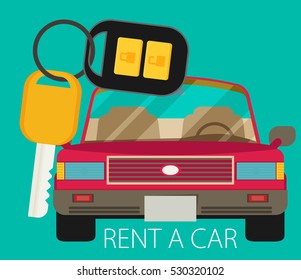 Rent a car design, vector illustration