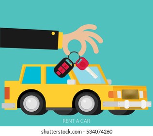Rent a car design, vector illustration
