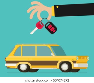 Rent a car design, vector illustration