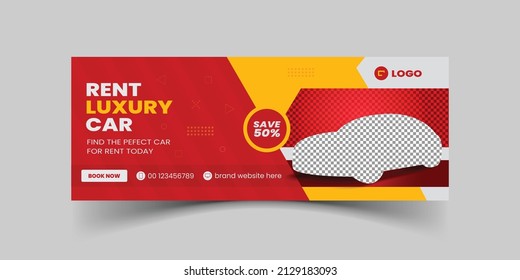 Rent A Car Facebook Cover Template Design