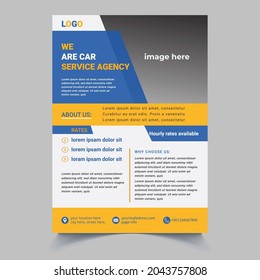 Rent Car Flyer Design Template