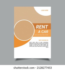 Rent a car flyer design template