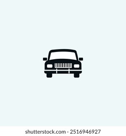 Diseño de icono de Vector lateral delantero de alquiler de coche