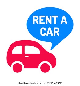 Rent a car. Icon, logo vector illustration on white background. Business concept.