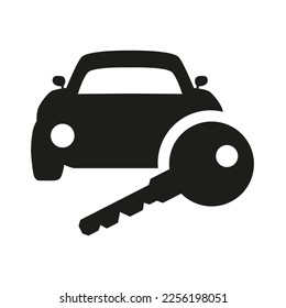 Rent a car icon on white background.