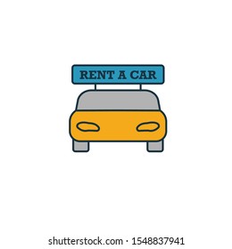 Rent A Car icon. Simple element from travel icons collection. Creative Rent A Car icon ui, ux, apps, software and infographics.