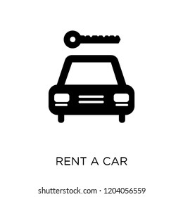 Rent a car icon. Rent a car symbol design from Hotel collection. Simple element vector illustration on white background.