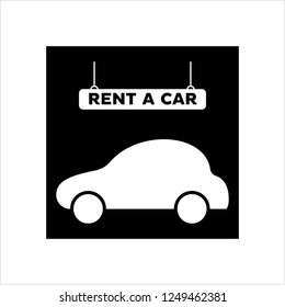 Rent A Car Icon Vector Art Illustration