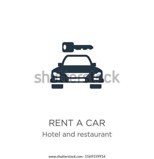 Rent a car icon vector. Trendy flat rent a car icon\
from hotel and restaurant collection isolated on white background.\
Vector illustration can be used for web and mobile graphic design,\
logo, eps10