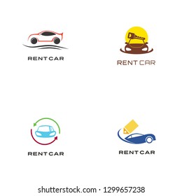 Rent Car Logo Design Stock Vector (Royalty Free) 1299657238