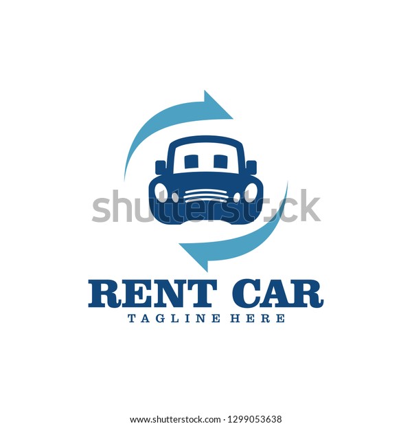 Rent Car Logo Design Stock Vector Royalty Free 1299053638