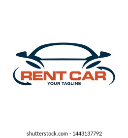 Rent Car Logo Design Template Vector