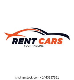 Rent Car Logo Design Template Vector
