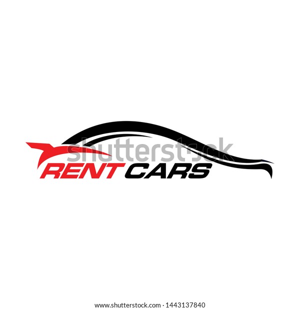Rent Car Logo Design Template Vector Stock Vector (Royalty Free) 1443137840