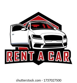 rent a car  logo design vector