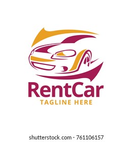 Rent Car Logo Template Modern Design Stock Vector (Royalty Free ...