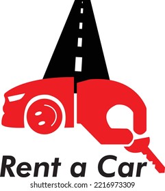 Rent a car logo vector file
with hand and key
