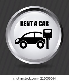 rent a car over gray background vector illustration