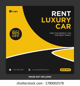 Rent Car For Social Media Banner Template