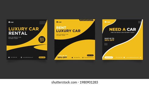 Rent Car For Social Media Banner Post Template